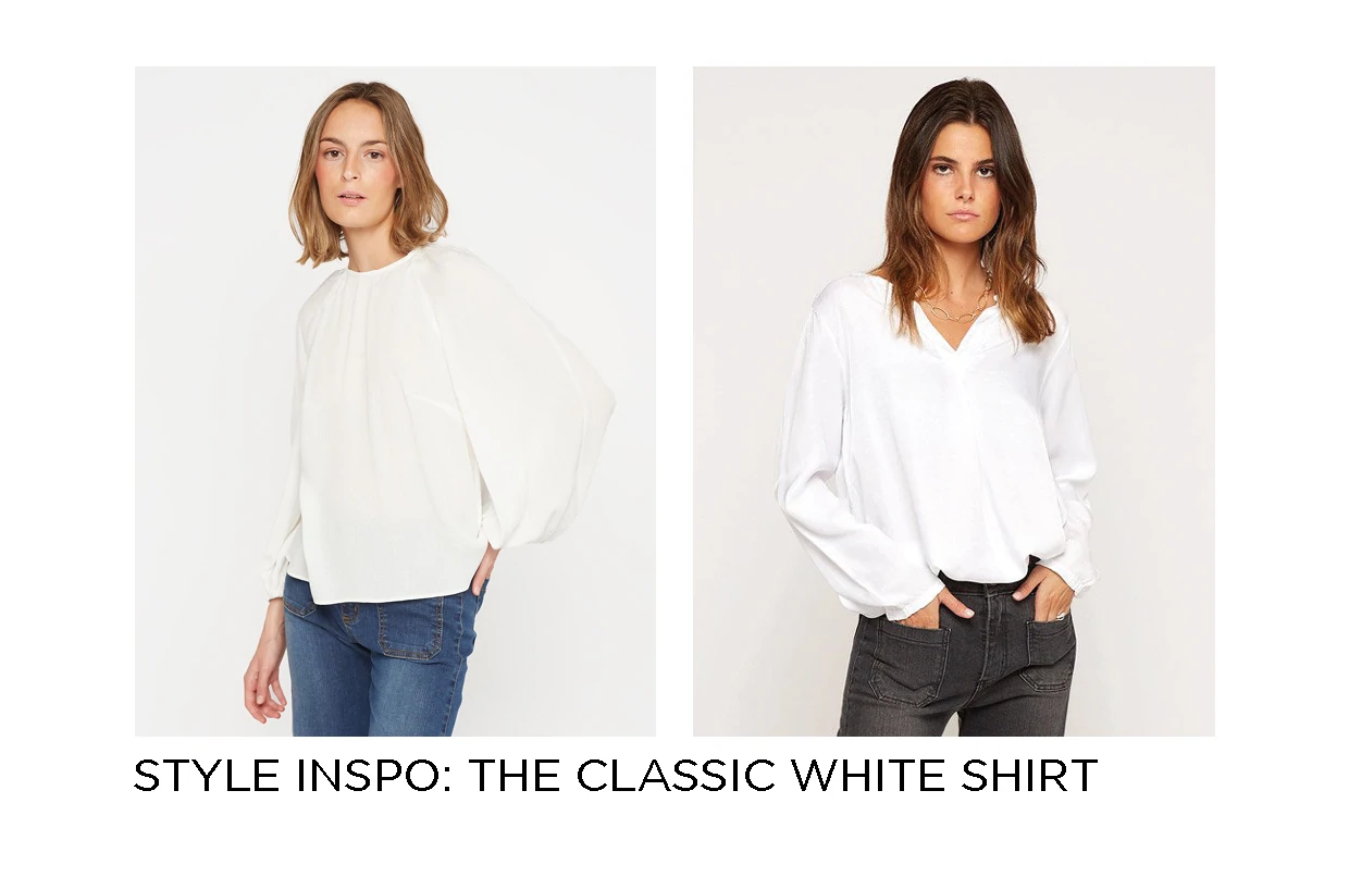 femme chemise blanche et djean