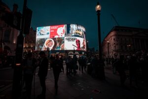 publicité electronique sur immeuble